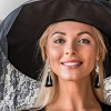 Witch Earrings for Women - Skull and Skeleton Tassel Dangle Gothic Halloween Jewelry - 3 of 4