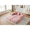 VASIP Folding Sofa Bed with Pillows,Convertible Memory Foam Sleeper Chair & Mattress,Multi-Functional for Living Room, Dorm, Apartment,Pink - 3 of 4