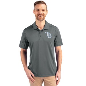 Tampa Bay Rays Cutter & Buck Prospect Eco Textured Stretch Recycled Mens Short Sleeve Polo - 1 of 1