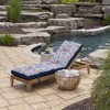 ARDEN Outdoor Plush Modern Tufted Chaise Cushion, 76 x 22, Water Repellent, Fade Resistant, Tufted Cushion for Chaise Lounger 76 x 22, Clark Blue - 2 of 4