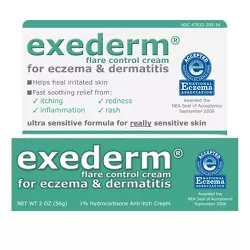 Exederm Flare Control 1% Hydrocortisone Fragrance free Anti Itch Cream 2oz