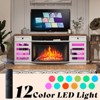 AMERLIFE 70" LED Curved Fireplace TV Stand with 36'' Electric Fireplace - 4 of 4