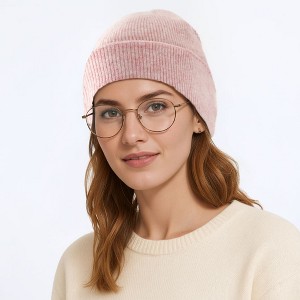 Anna-Kaci Women's Ribbed Wool Knit Beanie Hat with Folded Cuff - 1 of 3