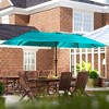 Outsunny 13 ft. Extra Large Patio Umbrella, UPF30+ Double Umbrella Outdoor Patio with Easy Crank Handle, Vents, Navy Blue - 2 of 4