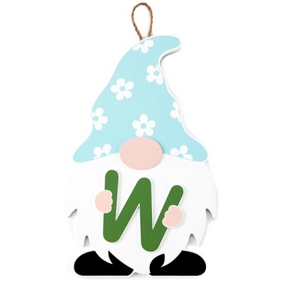 The Lakeside Collection Monogram Gnome Door Hangers - W