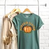 Simply Sage Market Women's Pumpkin Season Checkered Short Sleeve Garment Dyed Tee - 3 of 4