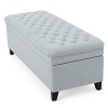 TiramisuBest Storage Ottoman Bench - Purple Fabric Entryway Bench, 50.0"L x 20.5"W x 18.25"H - 3 of 4