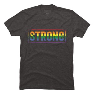 Adult Design By Humans Workout Pride Rainbow Strong By Avocato T-Shirt - 1 of 2