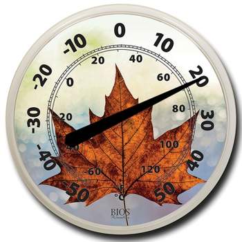 BIOS 12-Inch Indoor/Outdoor Dial Thermometer (Maple Leaf)