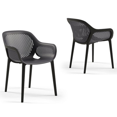 Omax Decor,Atra Resin Patio Dining Chair in  - (Set of 2)