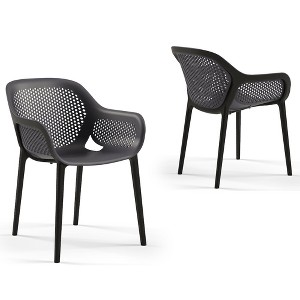Omax Decor,Atra Resin Patio Dining Chair in  - (Set of 2) - 1 of 4