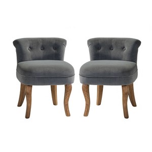 Serena Vanity Stool Set of 2 With Tufted Backrest | HULALA¬†HOME - 1 of 4
