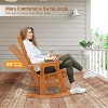 VINGLI Heavy Duty 600 LBS Outdoor Wooden Rocking Chair with Higher Backrest,Patio Rocking Chair with Ergonomic Design, Teak - 4 of 4