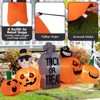 Tangkula 8 FT Long Halloween Inflatable Pumpkins Blow up Yard Decoration w/Pumpkins Tombstone Black Cat Lighted Halloween Outdoor Pumpkin - 4 of 4