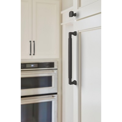 Matte Black Zinc Cabinet Drawer Pull with Mounting Hardware