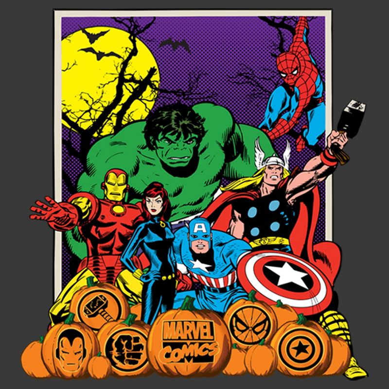 Boy's Marvel Halloween Avengers Scene T-Shirt, 2 of 6