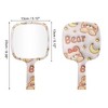 Unique Bargains Durable Square Handheld Mirror Light Pink 1 Pc - 2 of 3
