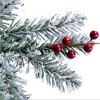 5ft Pre-Lit Flocked Berry Pencil Artificial Christmas Tree - Haute Décor: Indoor Slim Potted Holiday Decor - 3 of 4
