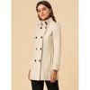 INSPIRE CHIC Women's Winter Stand Collar Double Breasted Outwear Coat - 3 of 4