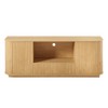 64"W Wavy TV Stand, Rounded Sideboard, Storage Cabinet with Wooden Vertical Stripe for Living Room, Bedroom & Entryway, Natural/Black - ModernLuxe - 4 of 4