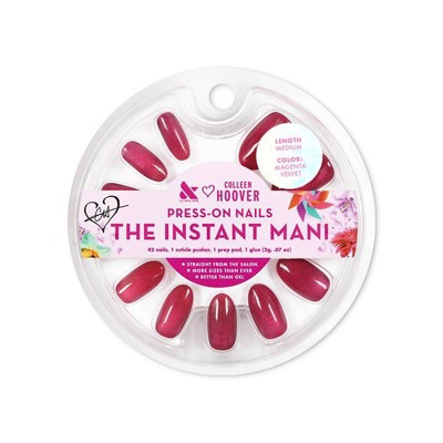 Olive & June Press-On Fake Nails - M Oval - Magenta Velvet - 42ct