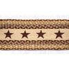 Earth Rugs Rustic Burgundy Stars Oval Stair Tread – Lodge & Farmhouse Decor 27"x8.25" - 2 of 3