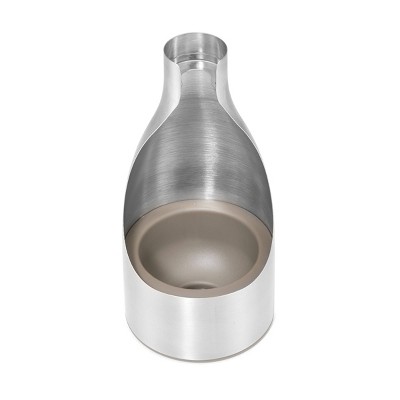 Sleek Silver Stainless Steel Toilet Brush Holder