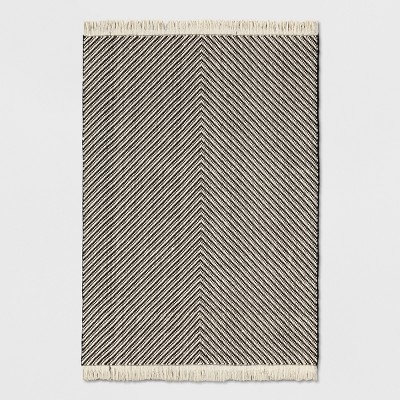 Photo 1 of Black/White Chevron Woven Area Rug - Project 62™