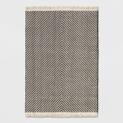 5 X7 Chevron Woven Area Rug Black White Project 62 Target