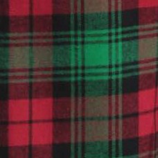 red green plaid 100% cotton flannel