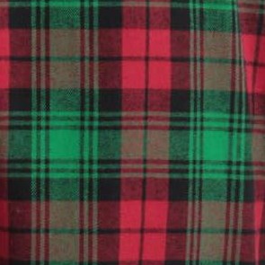 red green plaid 100% cotton flannel