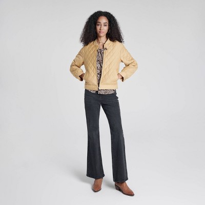 A New Day Women's Quilted Bomber Jacket - A New Day™ Yellow XS — фото 3