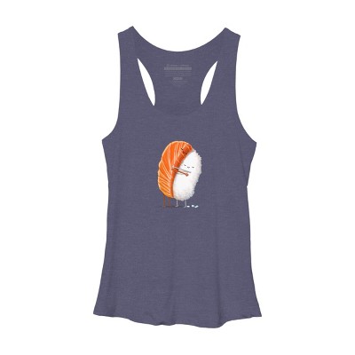 Women's Design By Humans Sushi Hug By andremullerdko Racerback Tank Top
