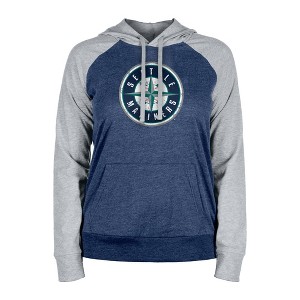 MLB Seattle Mariners Women's Lightweight Bi-Blend Hooded Sweatshirt - 1 of 4