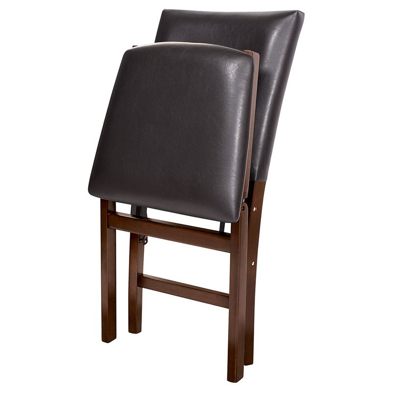 Set of 2 Parson&#39;s Folding Chair Espresso/Bonded - Stakmore, 3 of 6