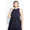 Women's Plus Size Chelsea Mixed Media Dress - navy | CITY CHIC - 4 of 4