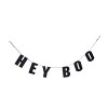 Transpac Fabric 70 in. Black Harvest Hey Boo Banner - 2 of 4