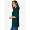 Woman Within Plus Size Three-Quarter Sleeve Thermal Sweatshirt - 4 of 4