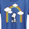Women's - Peanuts - Snoopy Looking Up Rainbow Short Sleeve Graphic T-Shirt - 2 of 4