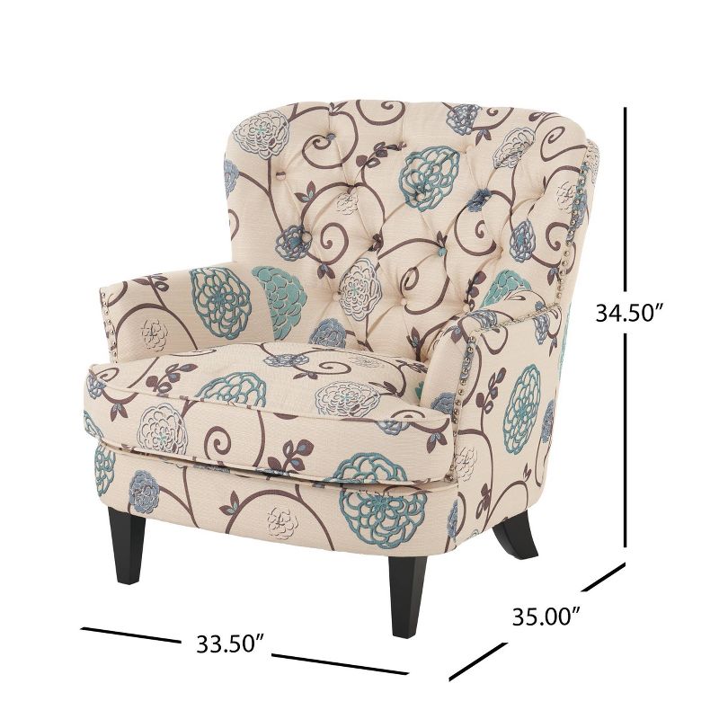 Tafton Floral Club Accent Chair - Christopher Knight Home, 6 of 11