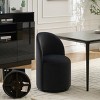 Modern Velvet Swivel Office Chair,360 Degree Rotating Desk Chair with Metal Base,Upholstered Office Chair for Home Office or Study-Coolbibila - 2 of 4