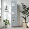 VYNXARIA 3-Door 66"H Metal Locker with Lock - Versatile Storage for Employees, Home Gym, Office, School & Garage, Gray - 2 of 4