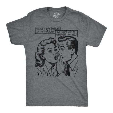 Мужские футболки Crazy Dog T-Shirts, Inc. Mens Funny T Shirts You Find It Offensive I Find It Funny Sarcastic Retro Graphic Novelty Tee for Men - Crazy Dog Men's T Shirt For Retro Fans XL