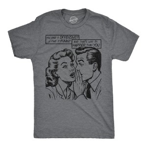 Mens Funny T Shirts You Find It Offensive I Find It Funny Sarcastic Retro Graphic Novelty Tee For Men - Crazy Dog Men's T Shirt - 1 of 4