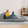 Folding Sofa Bed, Convertible Sleeper Chair,  with 2 Pillow, Memory Foam Washable Cover for Living Room/Bedroom/Guest - 4 of 4