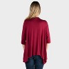 24seven Comfort Apparel Maternity Elegant Long Sleeve Open Front Draped Hem Jacket - 2 of 3