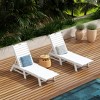 WestinTrends Poly Reclining Outdoor Patio Chaise Lounge Chair Adjustable (Set of 2) - 2 of 4