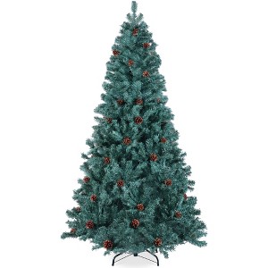 Best Choice Products Pre-Decorated Holiday Christmas Pine Tree w/ Metal Base – Blue Spruce - 1 of 4