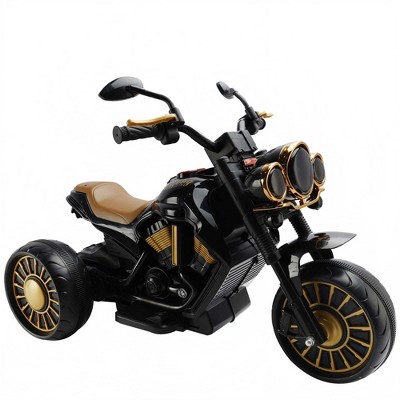 Topteng 3 Wheel Kids Ride On Motorcycle Electric Dual Drive Toy Car With LED Light