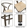 Yaheetech Modern Metal Weave Armchair Frame Dining Chair, Set of 2, for Living Room - 4 of 4